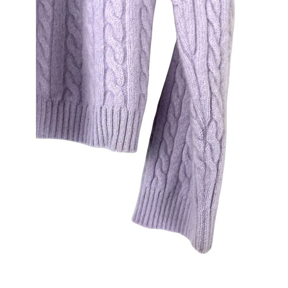 EASTER Charter Club 2-Ply Cashmere Lilac, Amethyst Turtleneck Sweater, Women's L - Picture 4 of 6